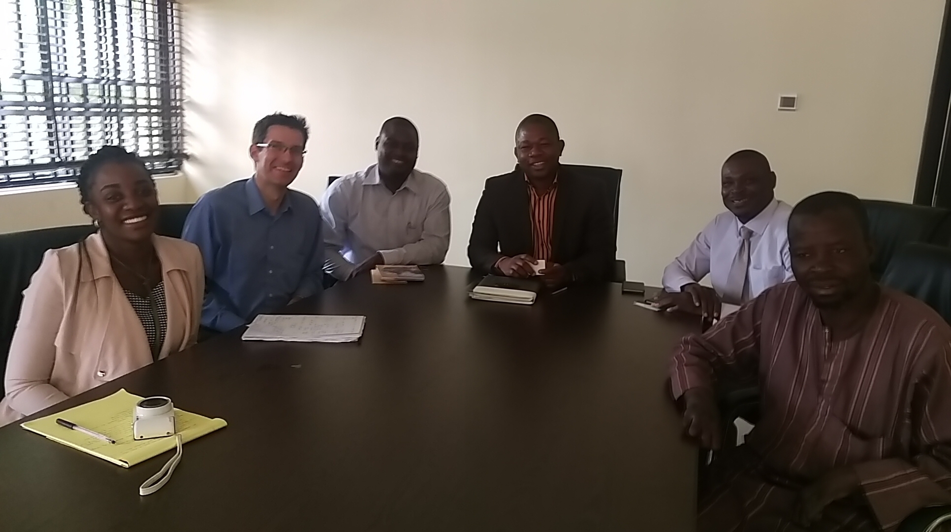 From L to R Zunzika Thole, Gareth Shrubsole, Terver Anyor, Godwin Etim, Moses Onoh and Aminu Ahmed