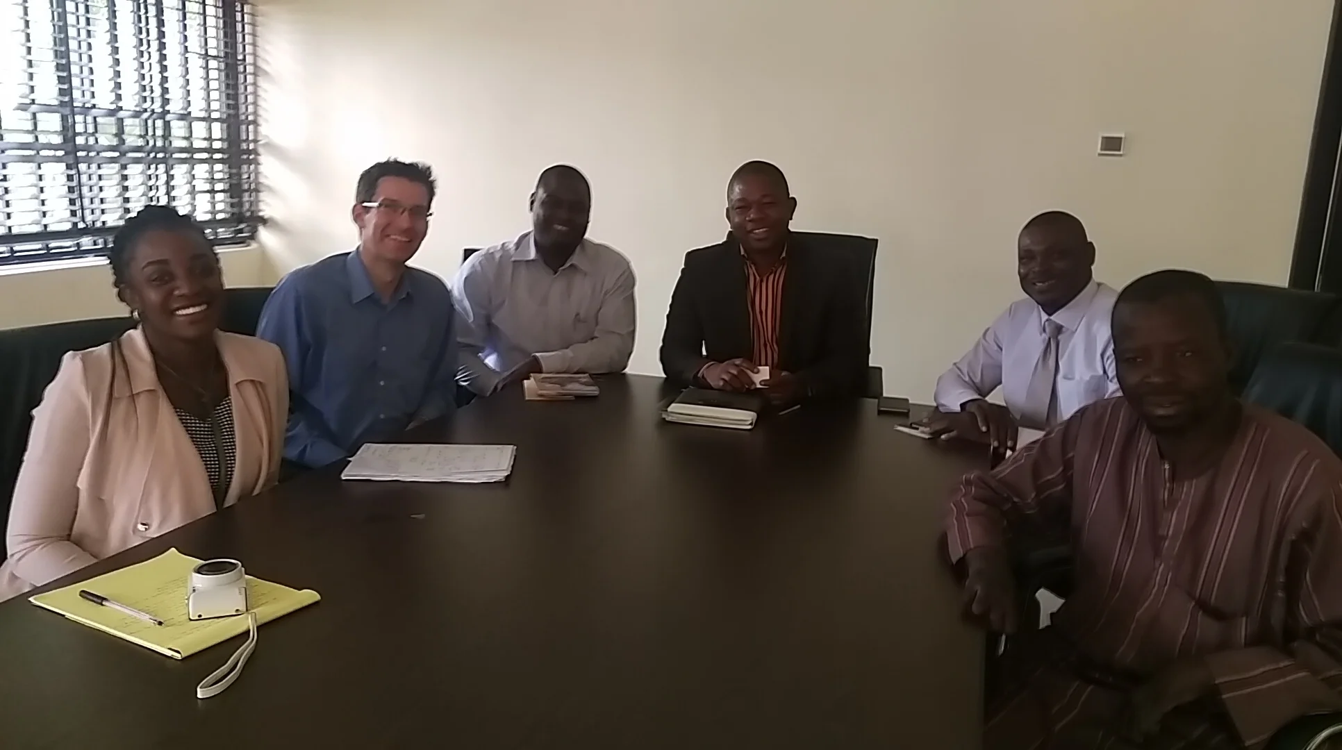 From L to R Zunzika Thole, Gareth Shrubsole, Terver Anyor, Godwin Etim, Moses Onoh and Aminu Ahmed