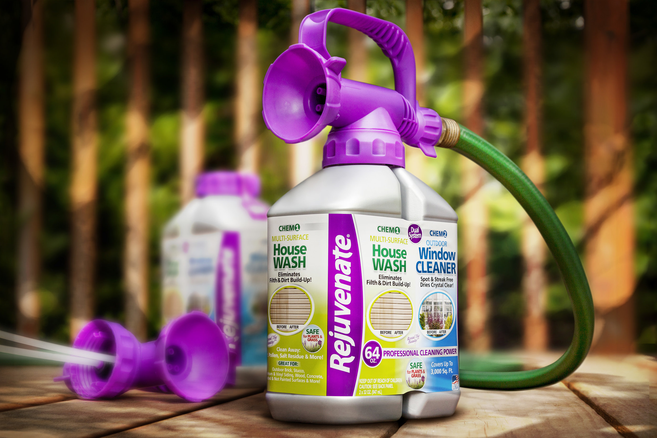 Rejuvenate Dual System Outdoor House Wash and Window Cleaner