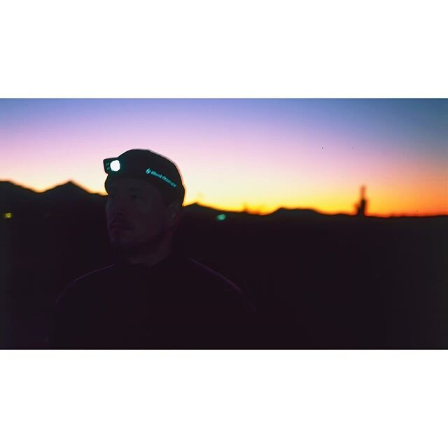 @t.byrumjackson first light #longday #coffeeup #headtorch #az #onlocation #firesky #fuji #ga645i #provia100f #workinmen #tired  #chilly #blackdiamond #cacti #mindyourpsandqs