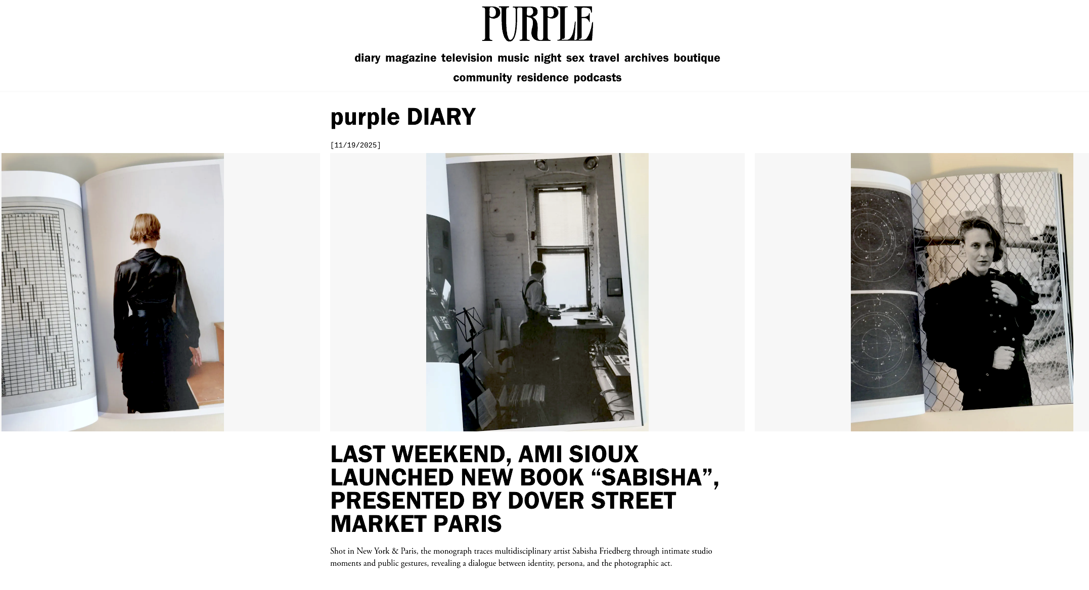 Purple Diary / November 2025