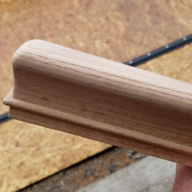 Handrail carved endgrain return..? not sure what to call it, but it looks custom to me