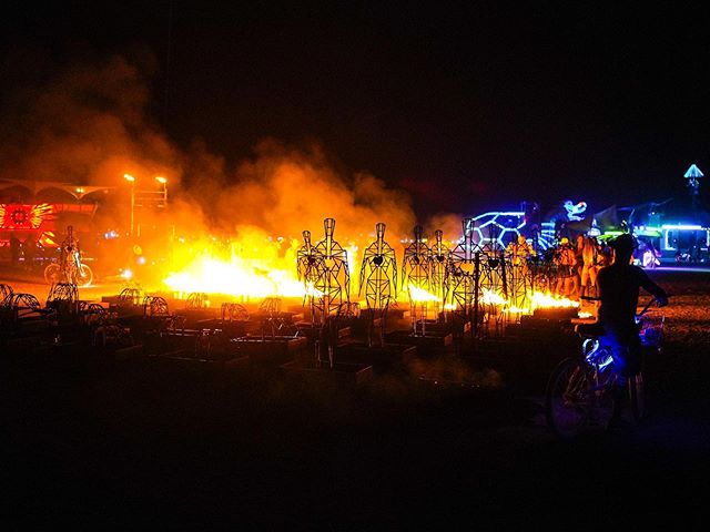 🔥 Fire installation at Burning Man.
&mdash;-
#burningman #art #fire #burningman2019 #burningmanphotos