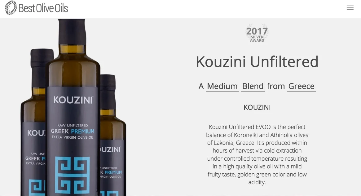 Silver award Kouzini