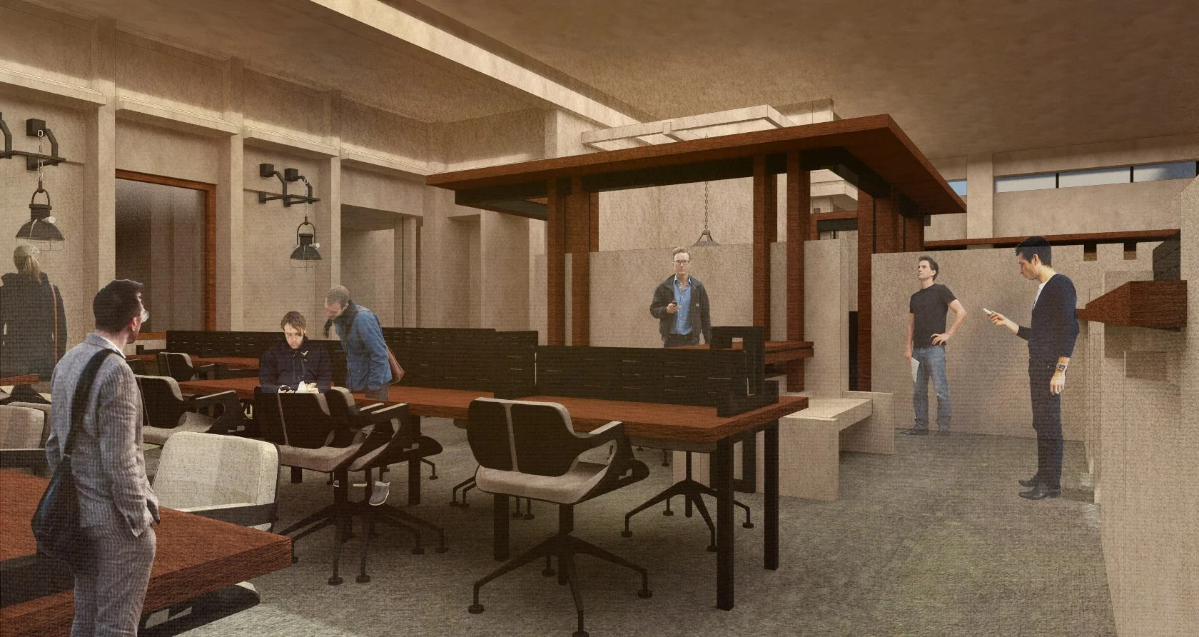 Coworking design - interaction spaces