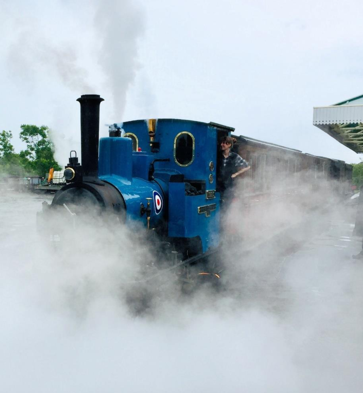 On a damp late-June afternoon at Towyn Station,‘Douglas’ simmers, awaiting release on the last train out of the day. For me however, the jury is certainly out with regard to the livery.... Photo: Tony Richards