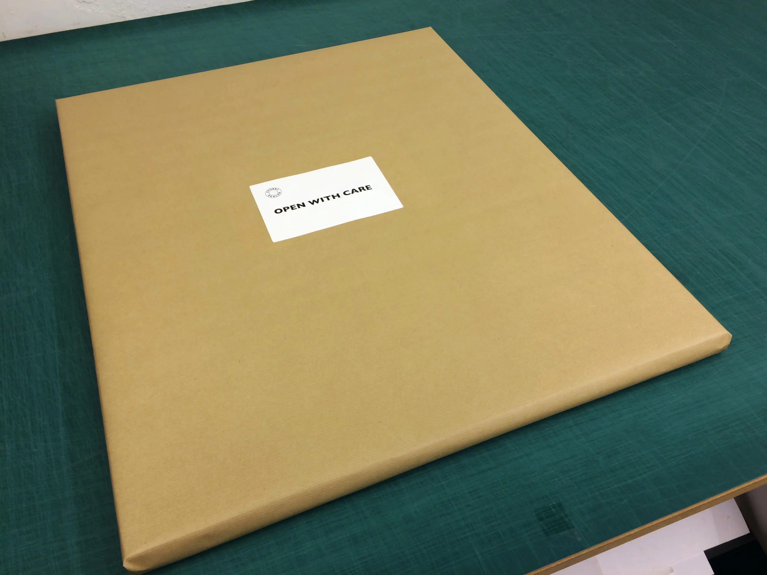 Wrapped print box.