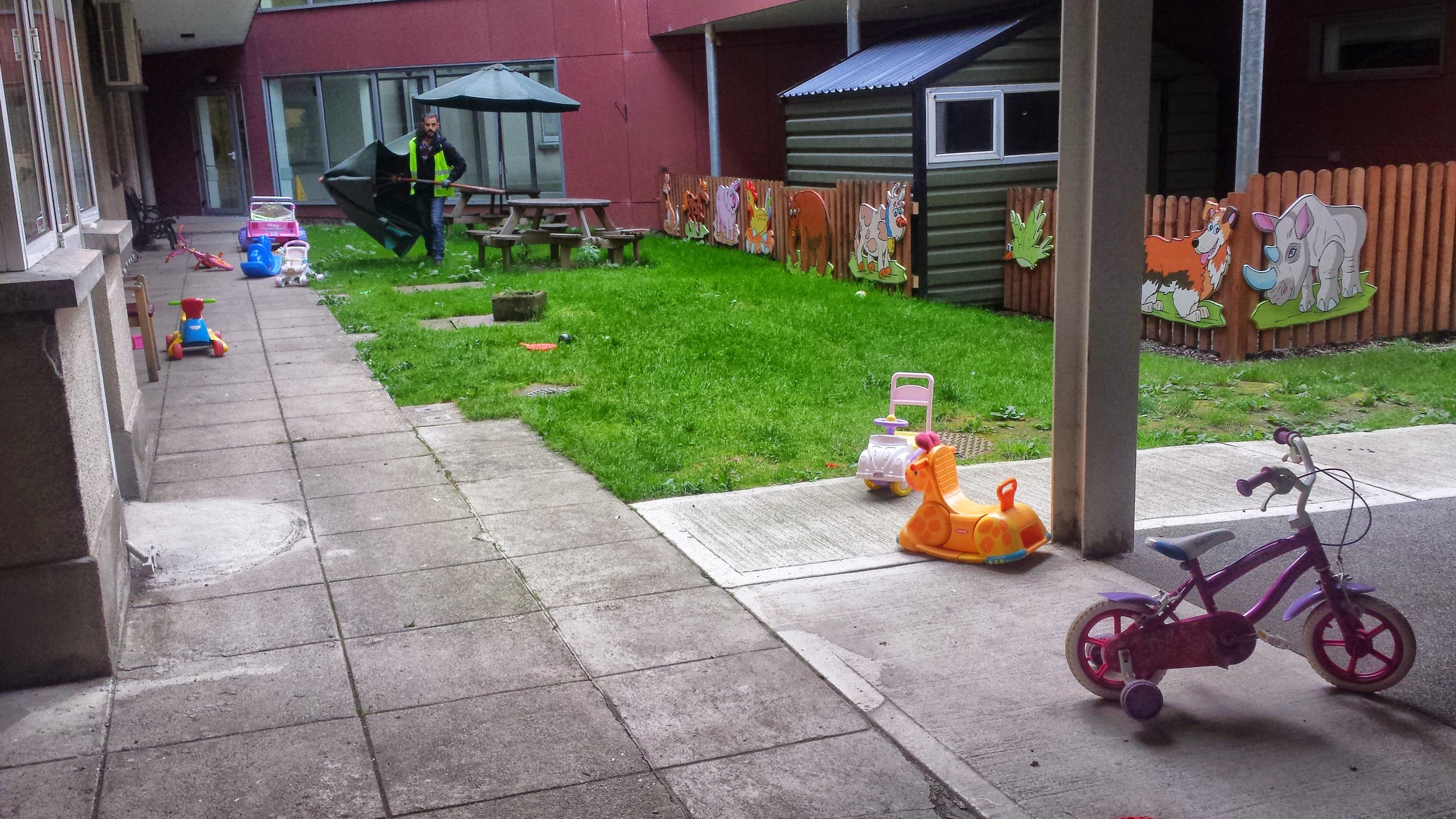 St annes ward play area before Grass