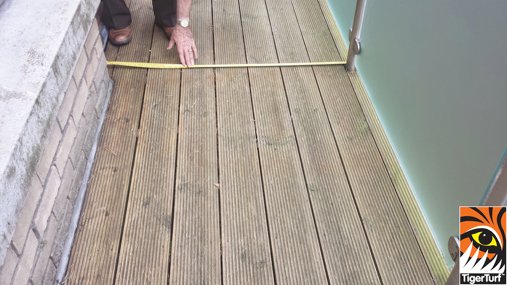 measuring new balcony deck