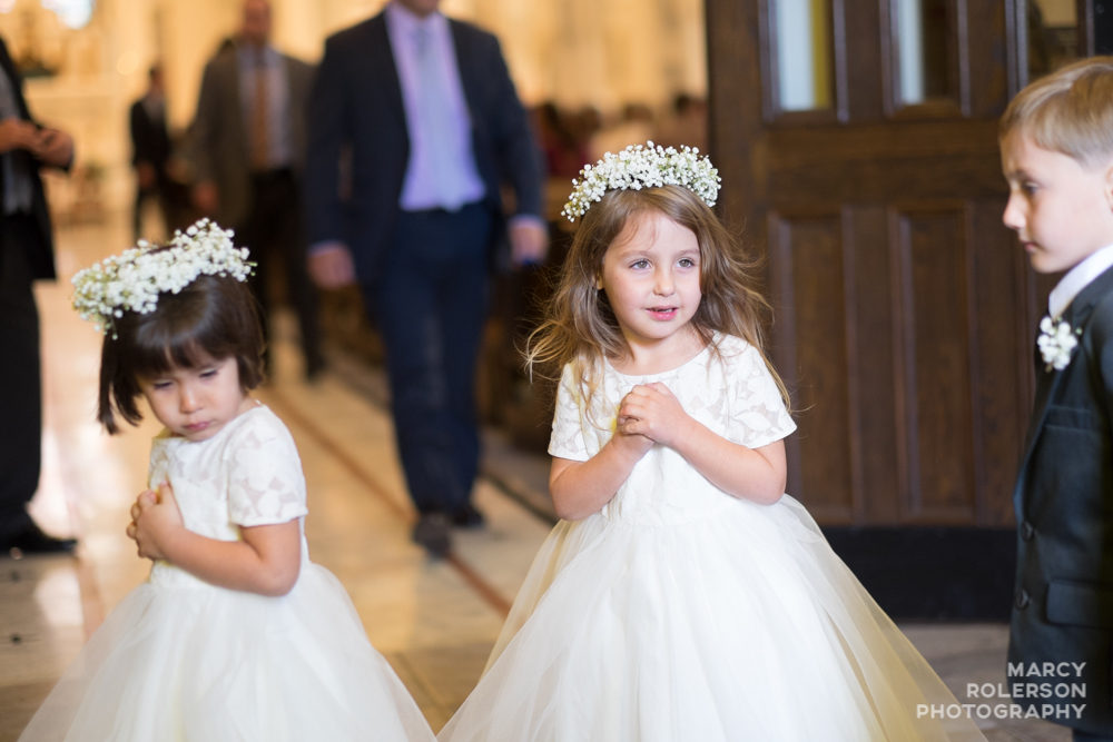 Flower girls say, shut the door, lady!
