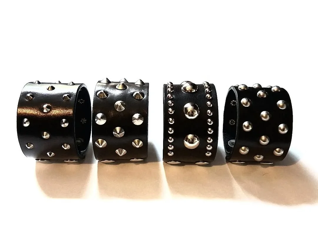 The London Leatherman wristbands and cuffs for style icons, leathermen, rockers & punks. 
#styleicon
#leathermen
#rocker
#punk
#studdedleather
#madeinengland