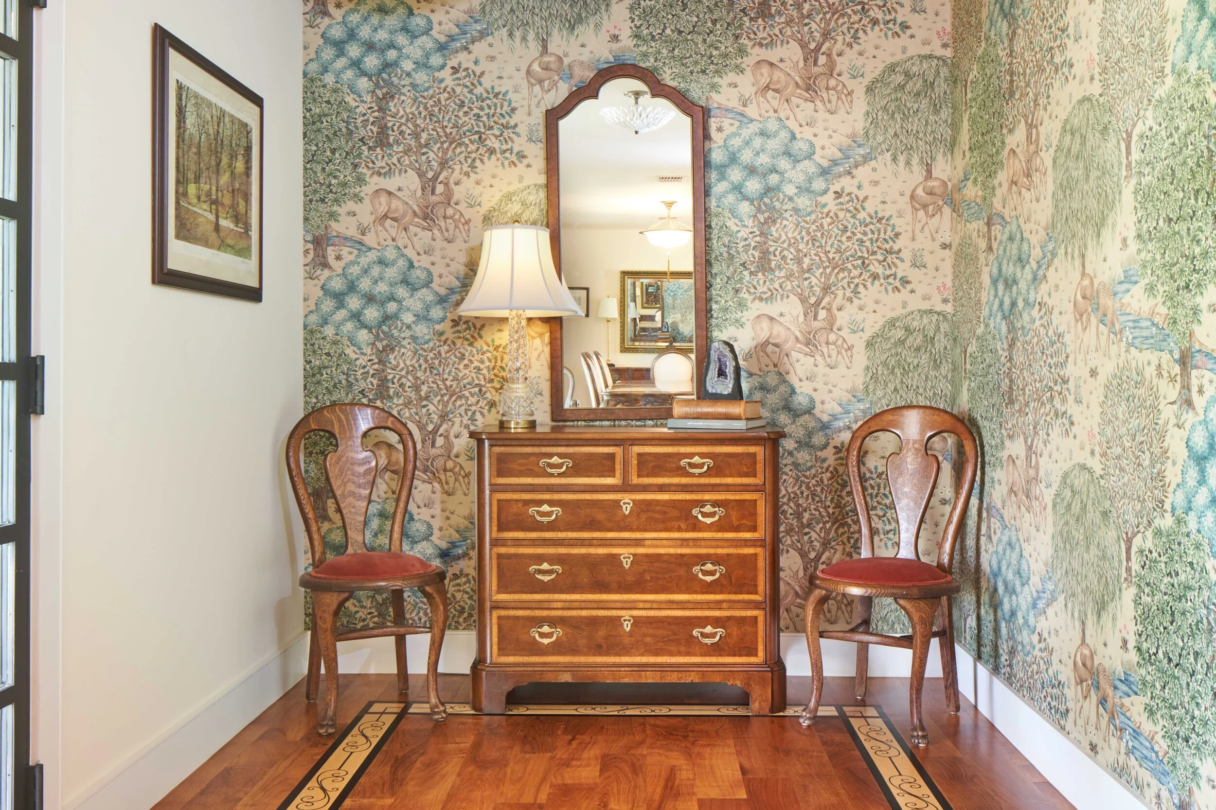 The investment in these upscale wallcoverings will go a long way.Photo by DK Studio