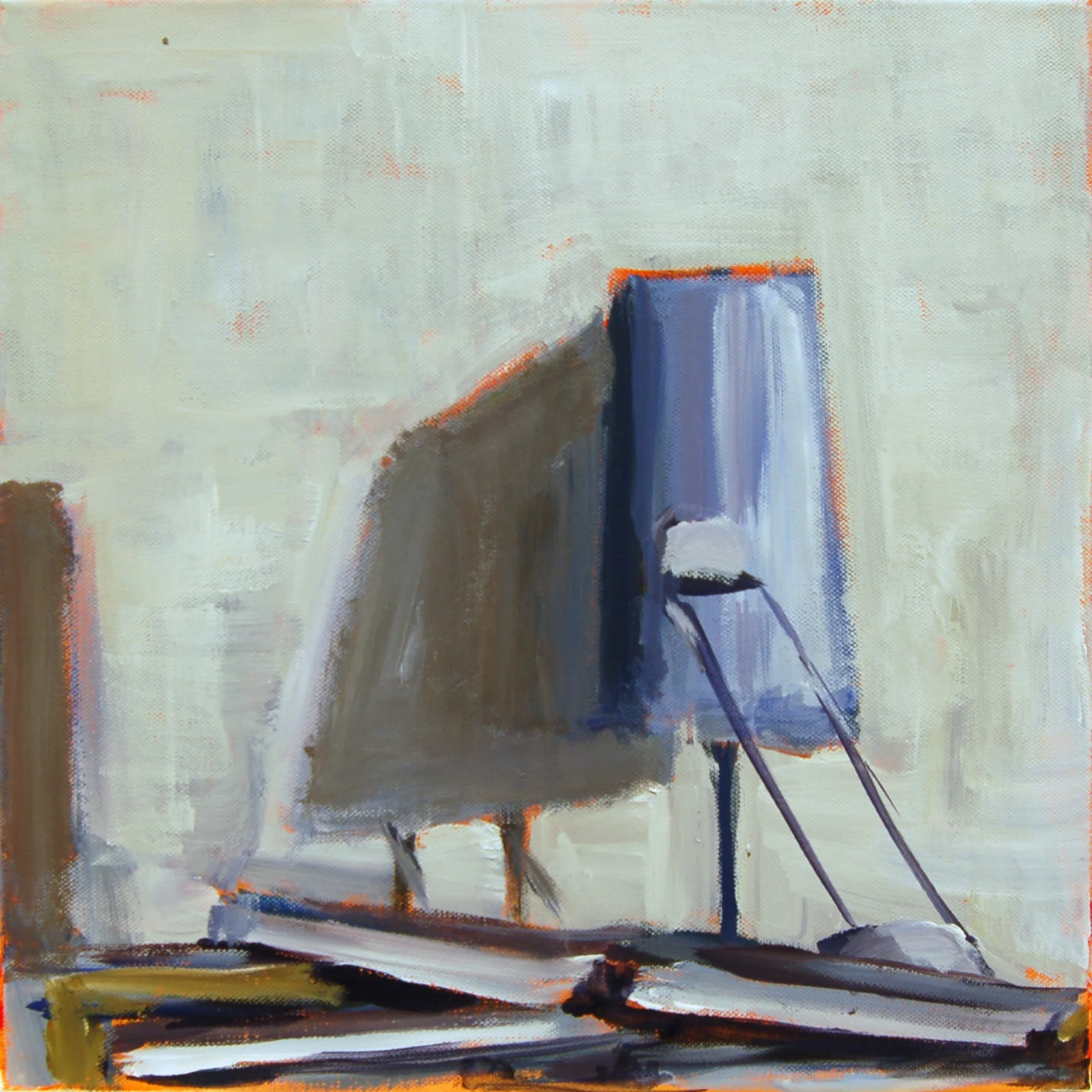 Still life # 4 (lamp and books)