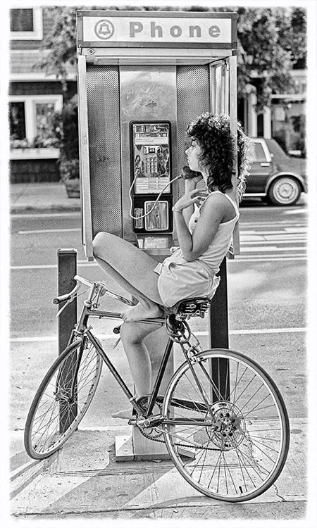 Ron Terner Girl on a Bike with frame.jpg