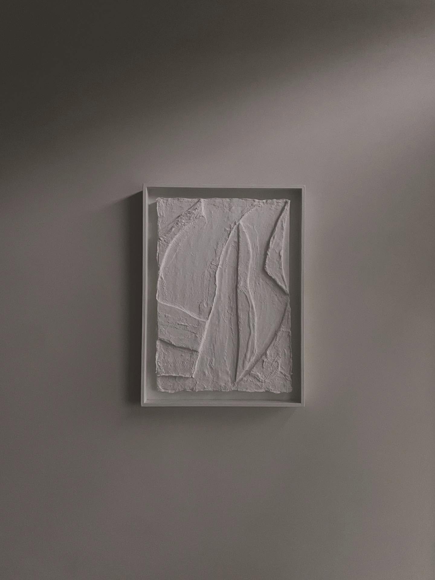 &lsquo;Figure it out&rsquo; / 2022 &bull;
This work safely returned home after being in a beautiful gallery for a while. It is one of my works I made purely intuitively, balancing shapes and structure to create a figurative piece. 
Now available.
&bu