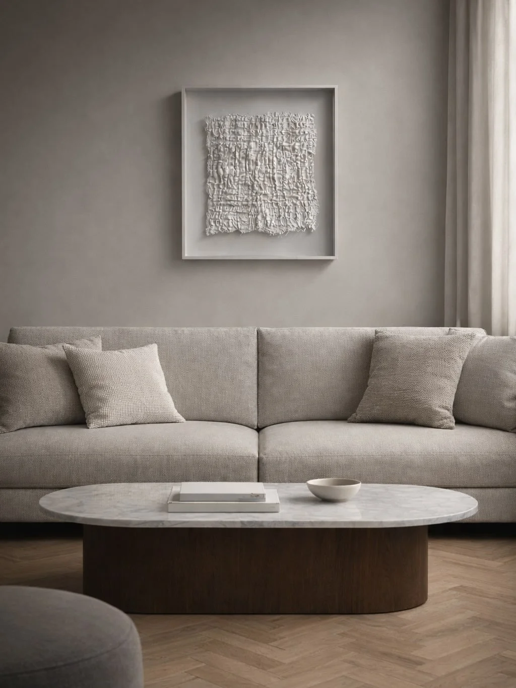 Paper Plaster Series &bull;

This artwork speaks in quiet layers rather than bold gestures. Its surface is shaped by subtle folds, irregular rhythms, and deliberate restraint &mdash; a reflection of life itself. The intersecting lines suggest life pa