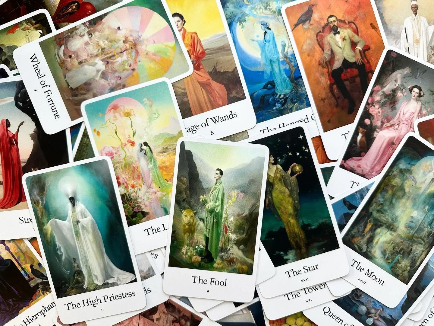 Cosmic Codes are finally here! So excited to share these with you. These cards will open your intuition to the transformative powers of tarot and its encoded universal meanings.

Each card is a mini-masterpiece by me (with help from the robots) blend