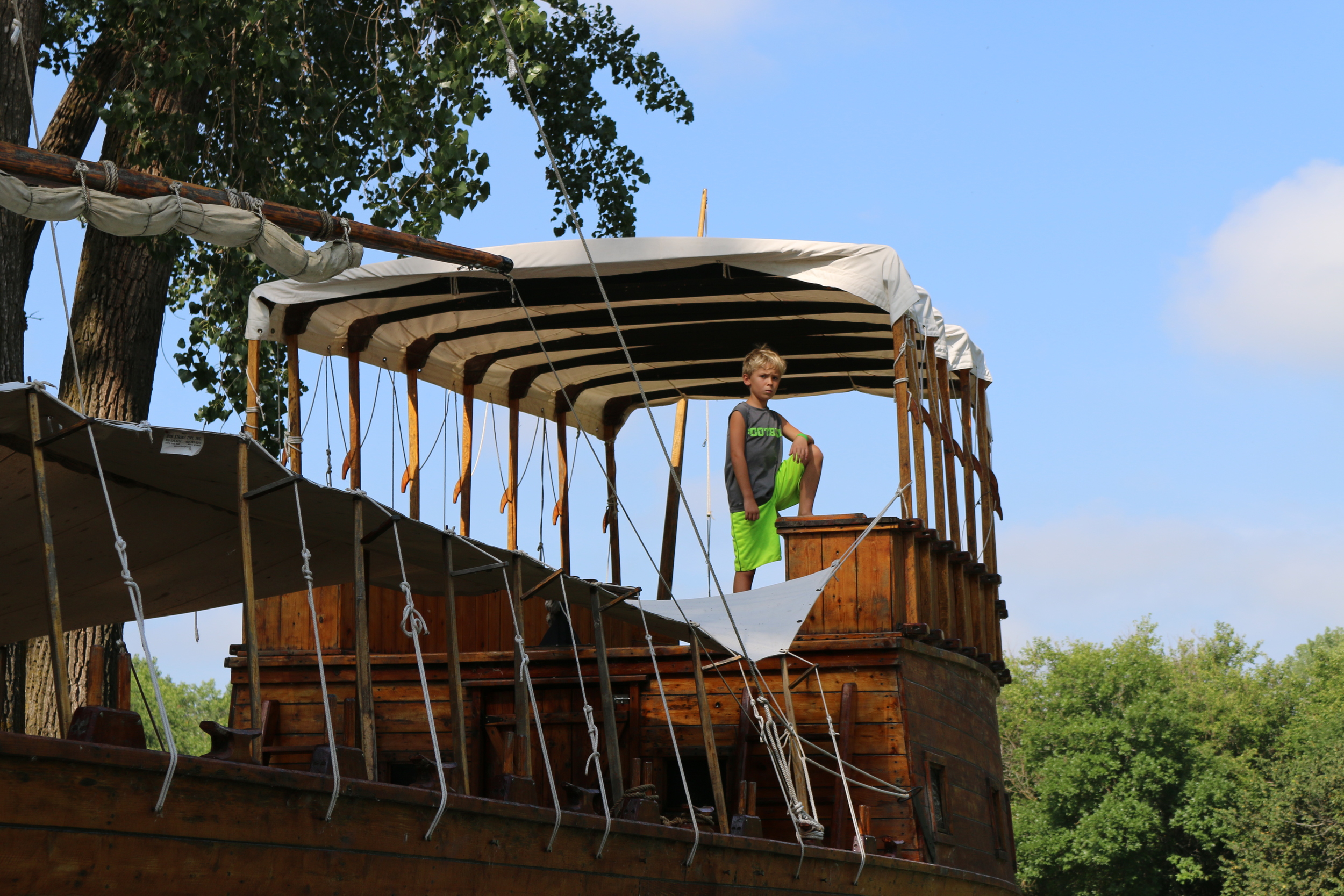 Lewis and Clark keel boat replica.