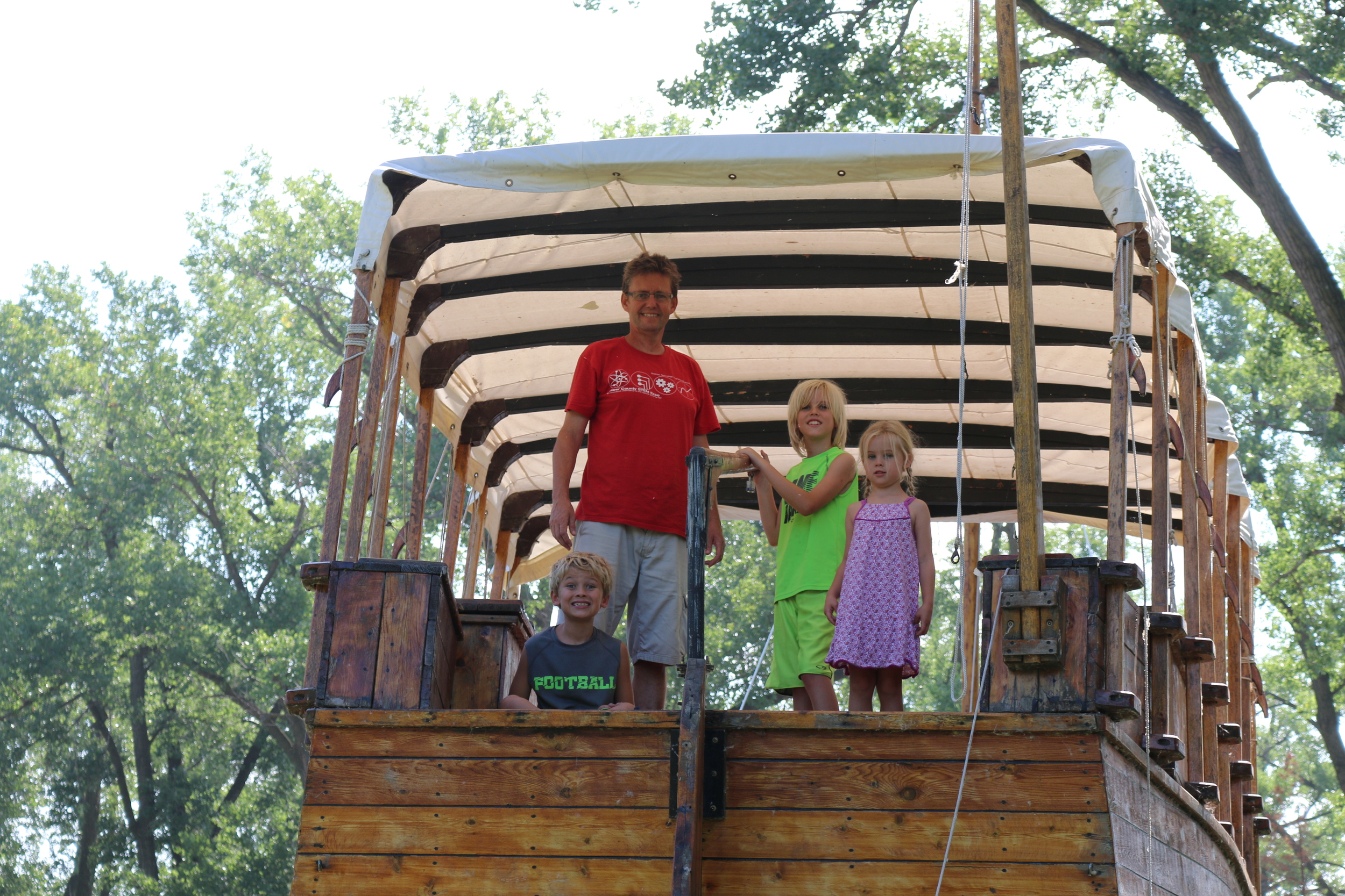 Lewis and Clark keel boat replica.