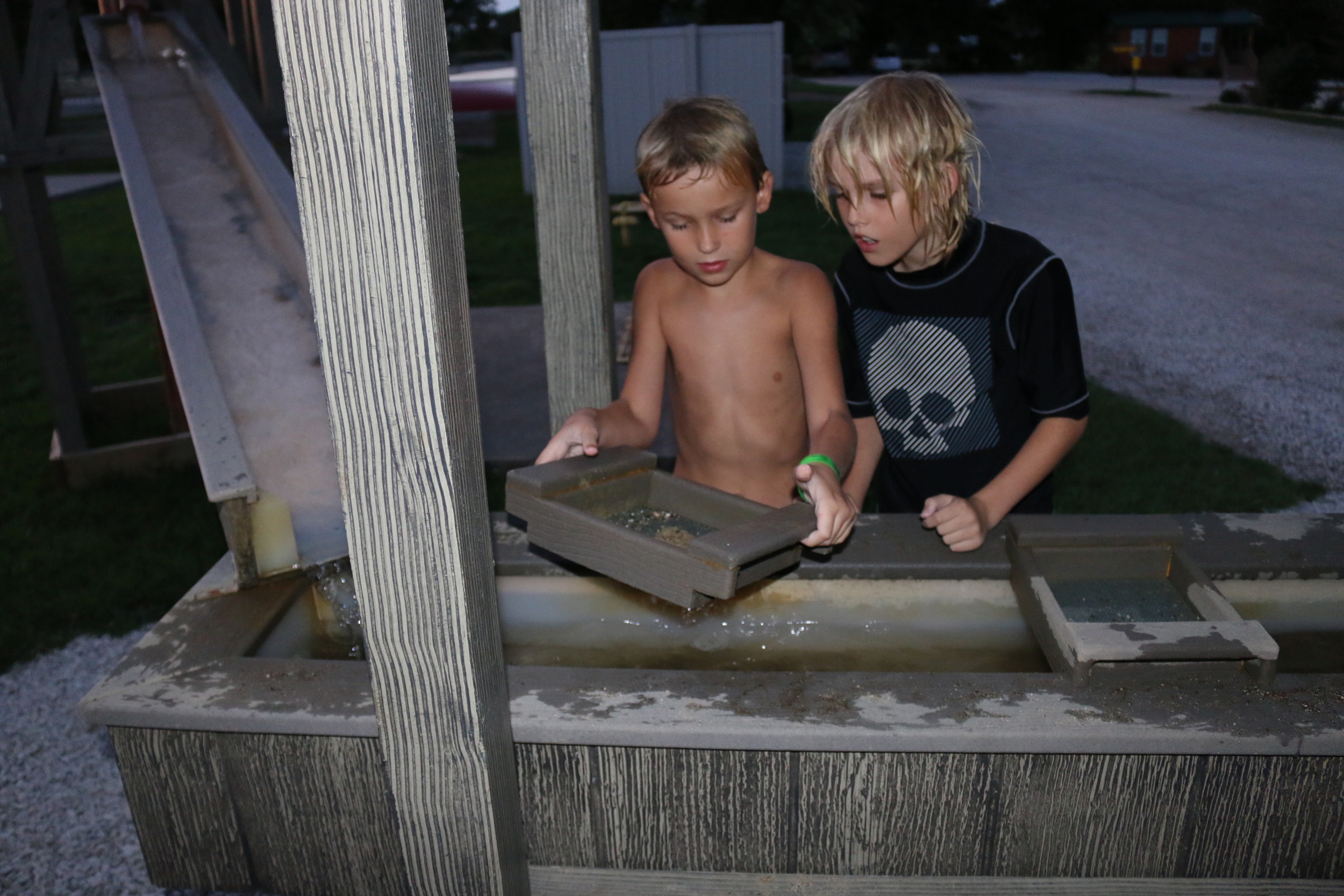 Gold panning - at the KOA campground!