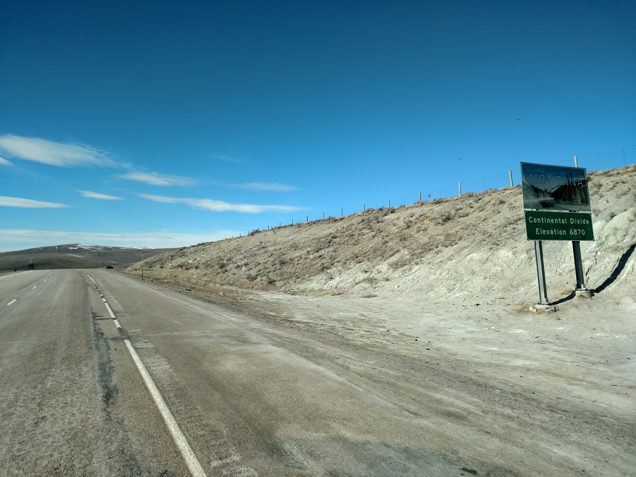 Crossing the Stateline and Continental Divide from Idaho into Montana