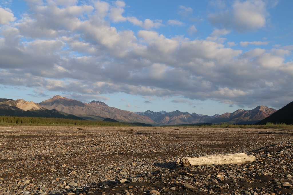 Teklanika River Valley in the evening
