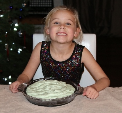 Grasshopper pie for birthday cake