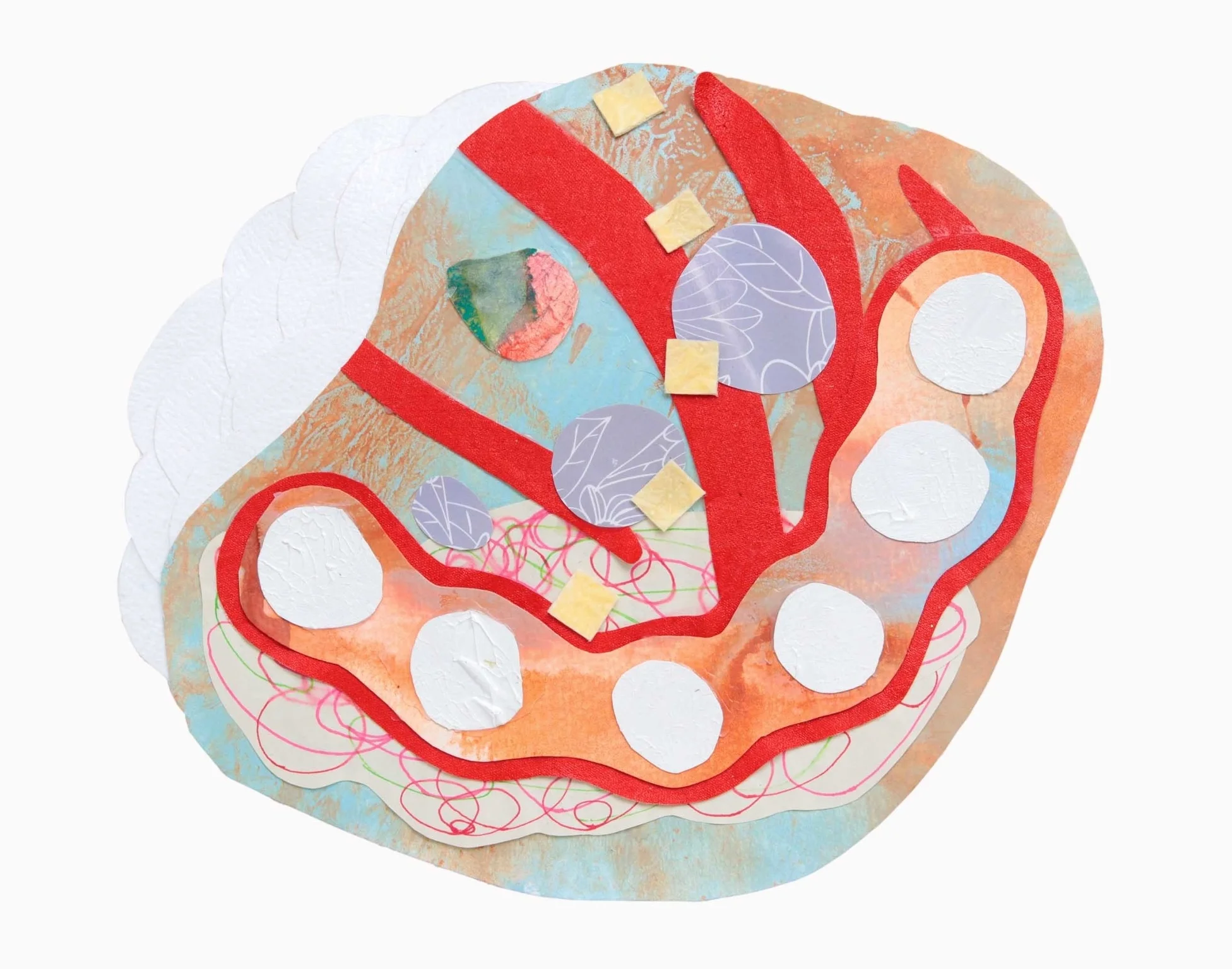  Lactose Free, 2018 - Papers, canvas, pen, crayon, acrylic paint and ink on paper - 26cm x 23cm.