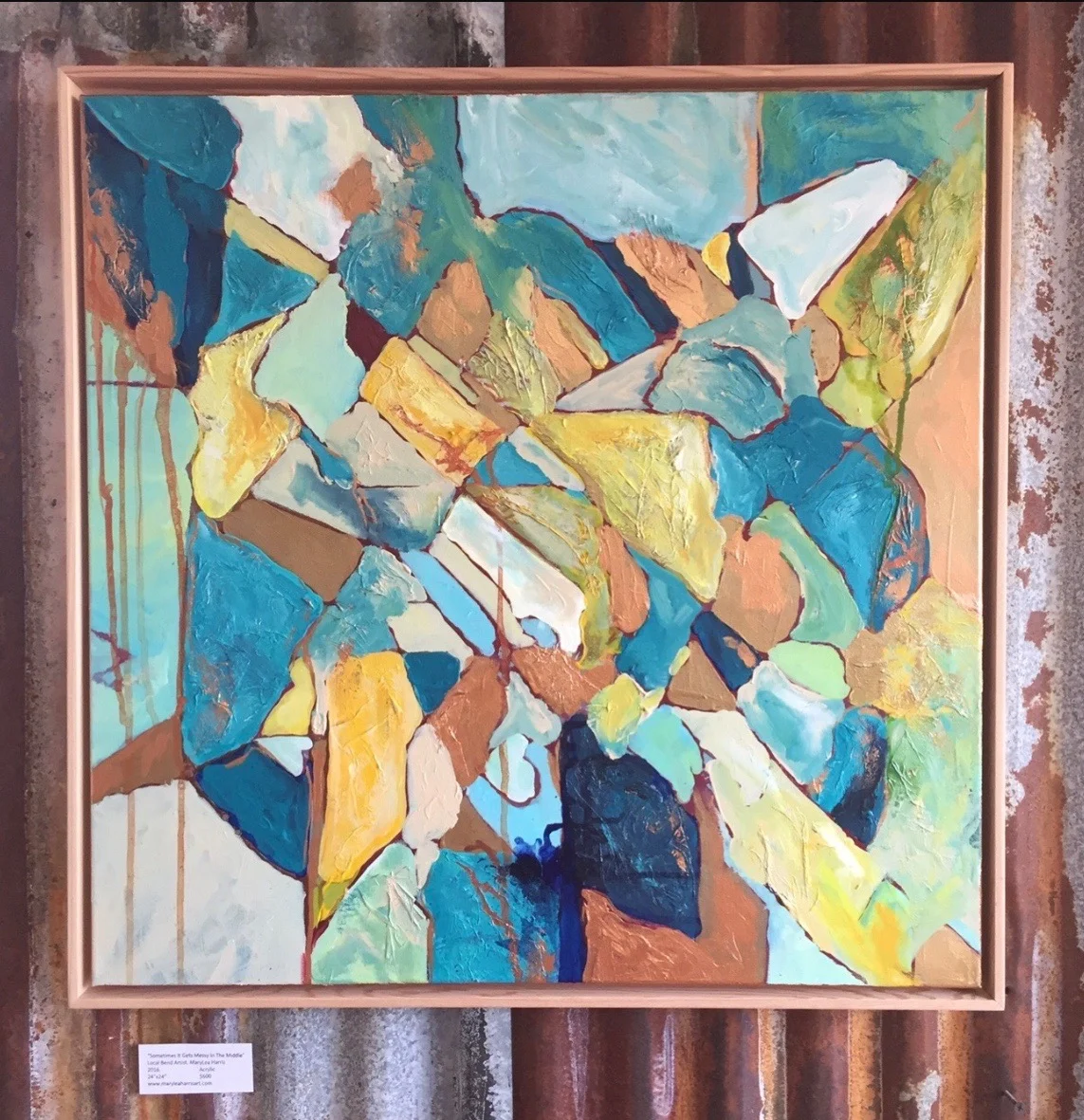 "Sometimes It Gets Messy In the Middle Map 10" (2016) by MaryLea Harris (24"x24")