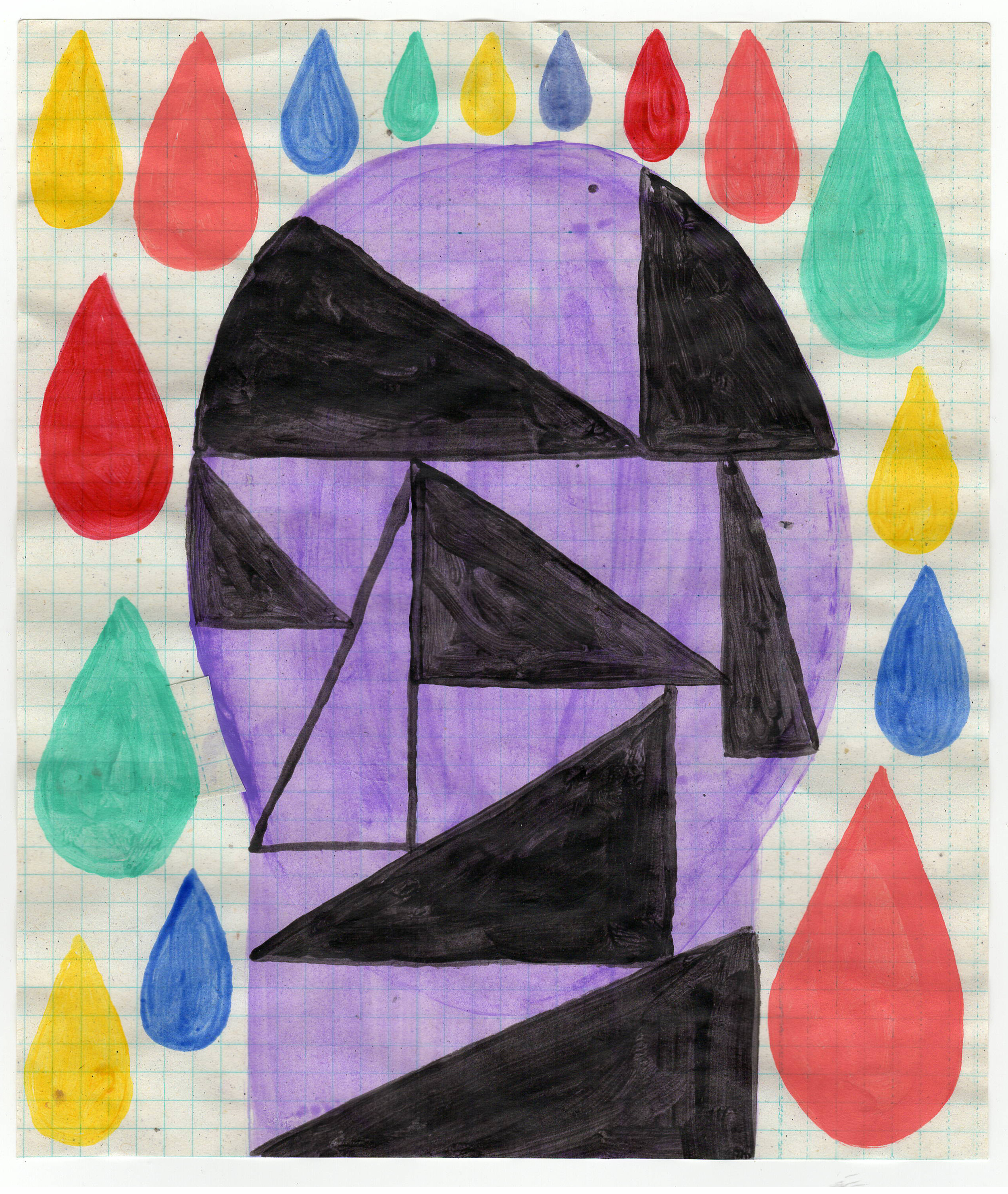 Purple Figure Who Enjoys the Rain