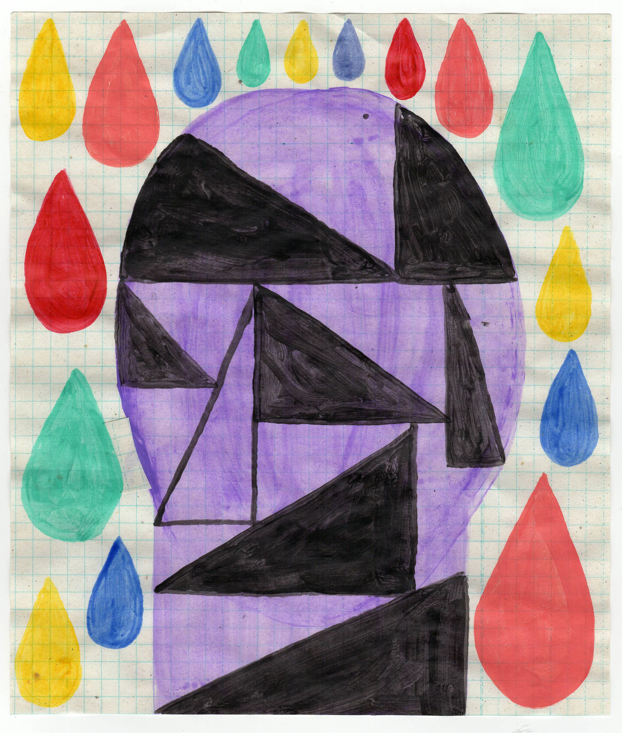Purple Figure Who Likes the Rain