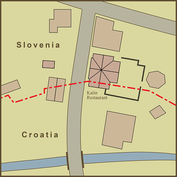 Croatia-Slovenia, Kalin's Restaurant Map.png