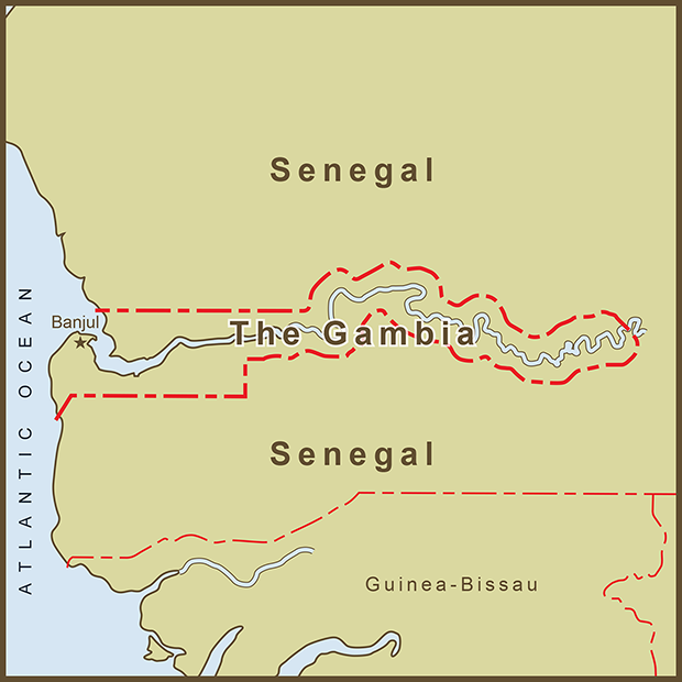 Gambia-Senegal, Border Map.png