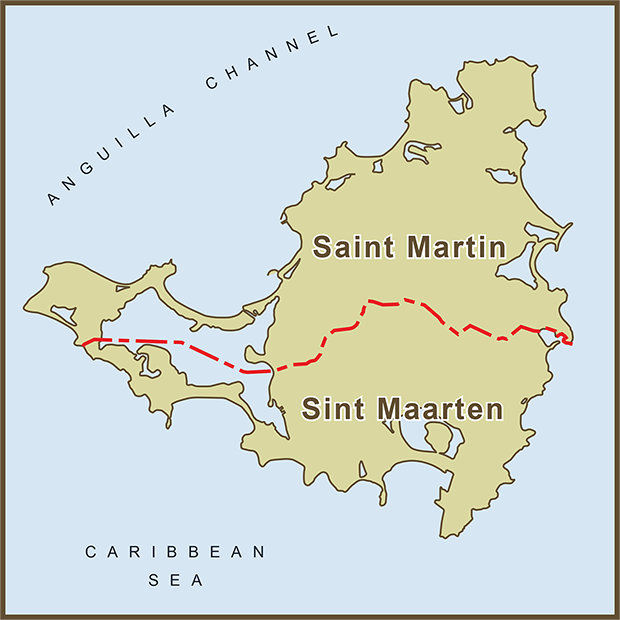 St Martin-St Maarten, Island Border Map.png