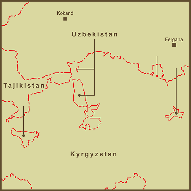 Kyrgyzstan-Uzbekistan, Exclaves Map.png