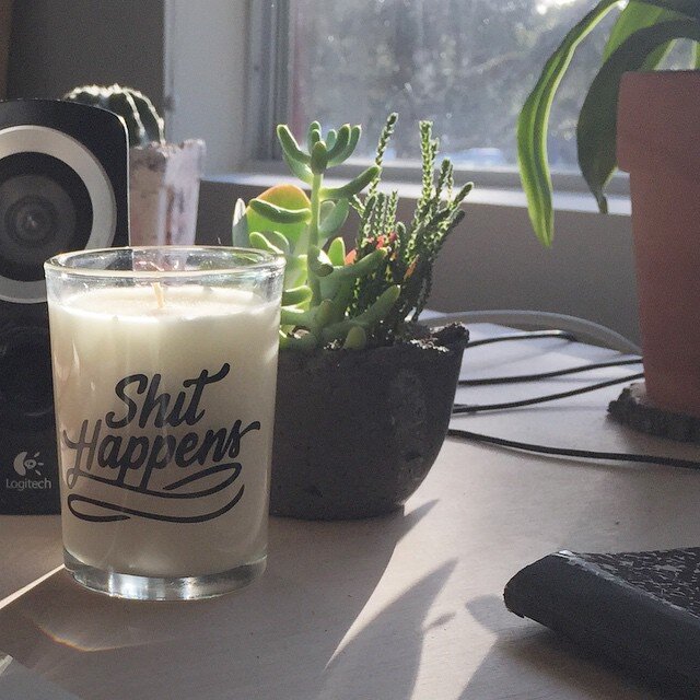 Photo credit @sarisabel thank you for the support. 😘 #candles #shithappens #lacandlecompany #vanilla #picoftheday