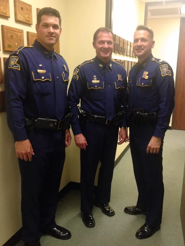 From Left to Right: Lieutenant J. B. Slaton, Colonel Mike Edmonson, and Major Doug Cain