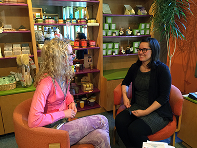 In-store event consultation at The Herbalist in Seattle.