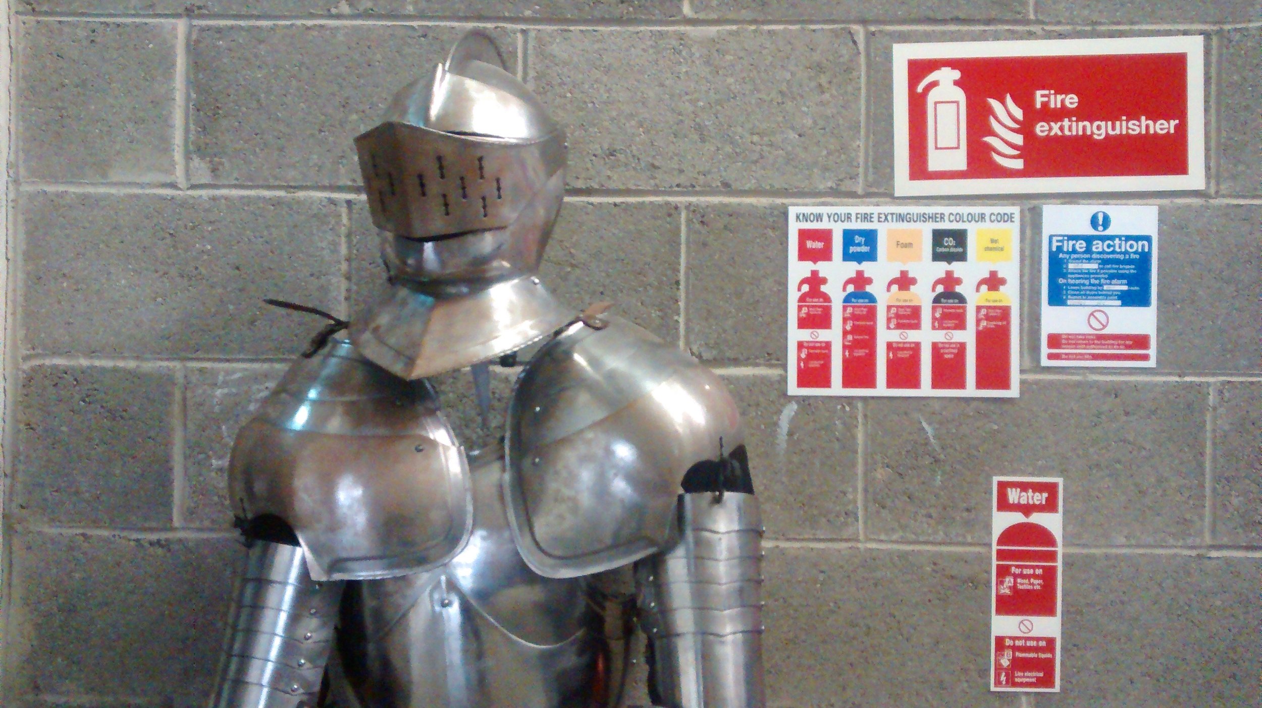 Suit of armour in the warehouse