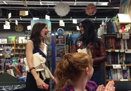 The lovely Stephanie Garber (author of CARAVAL) led a Q&A with Sabaa to kick off the launch.
