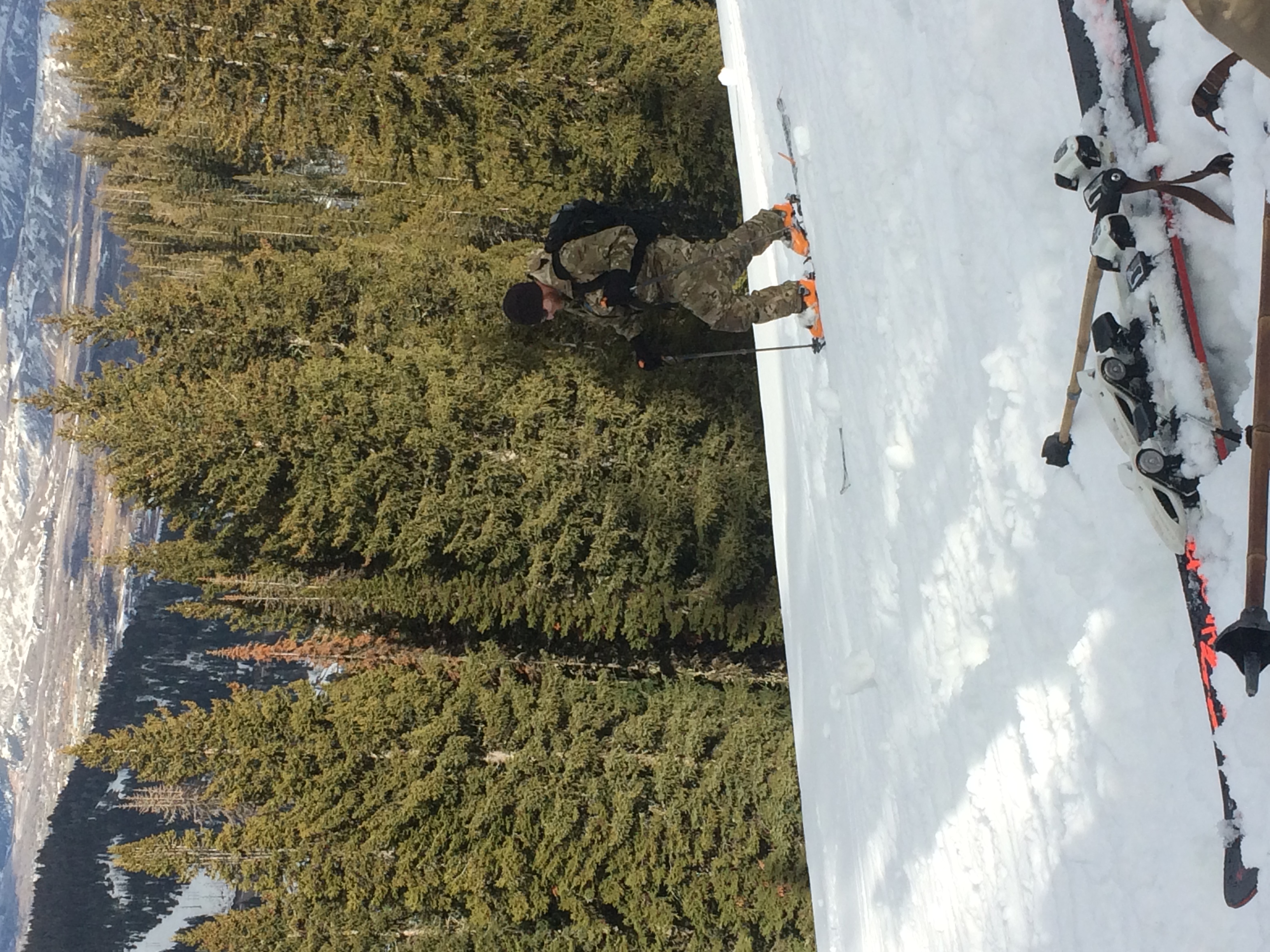 Random army dude in the mountains