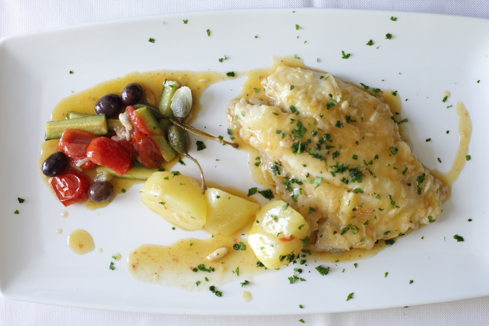 fish with roasted vegetables