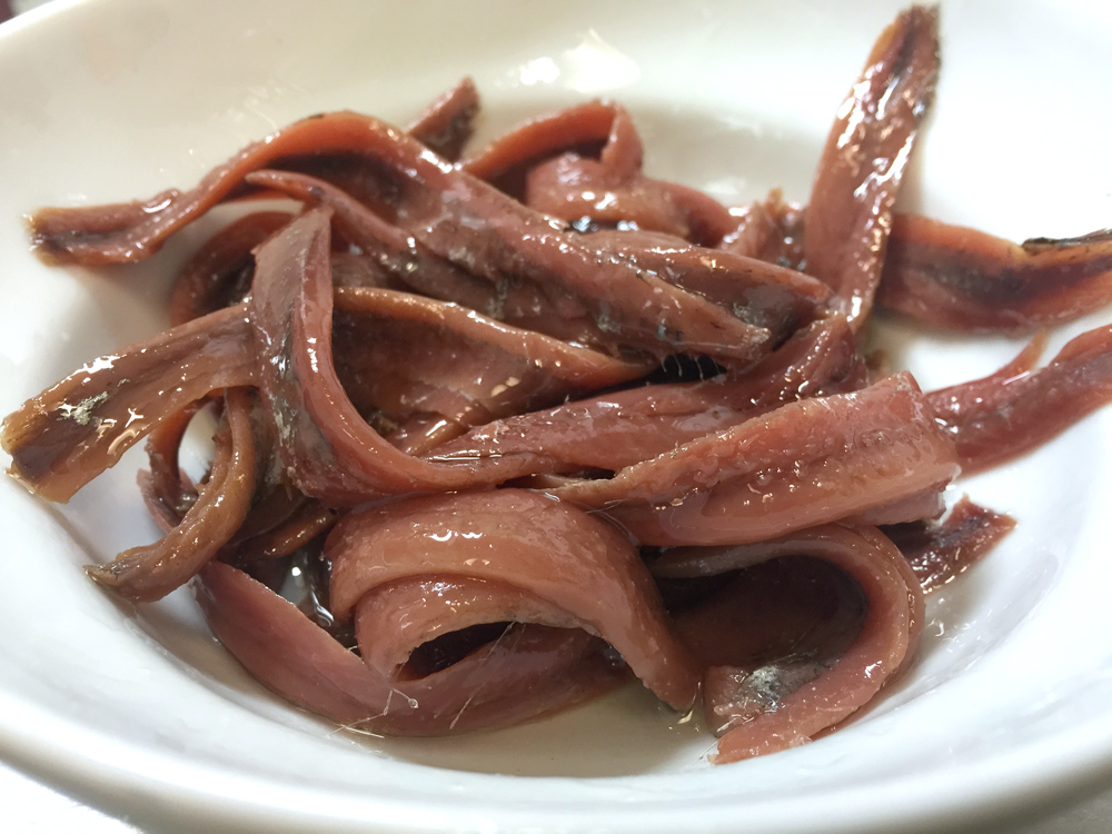 'acciughe' anchovies