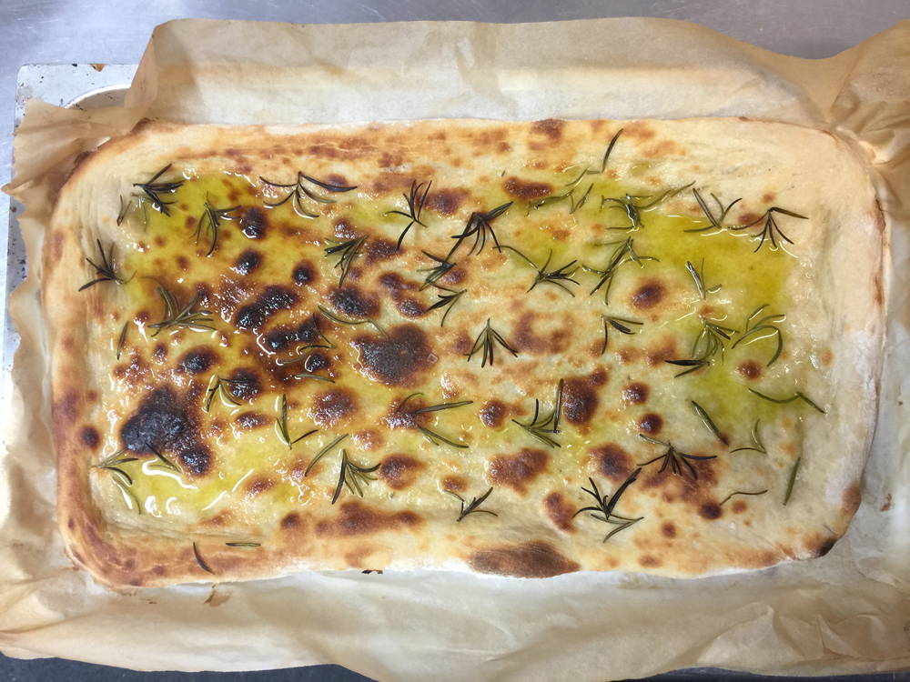 focaccia with rosemary and salt