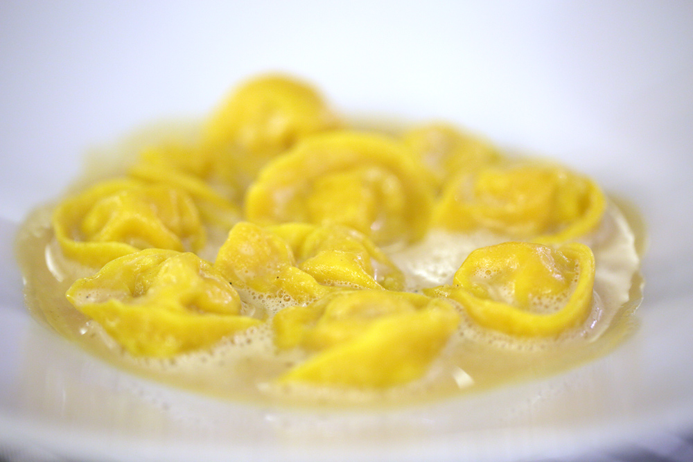 crab filled tortellini with lemon butter sauce