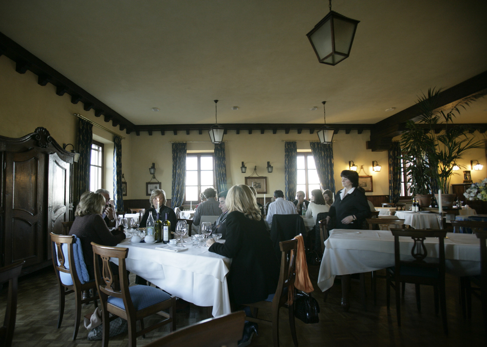 the old dining room at the Ristorante Belvedere