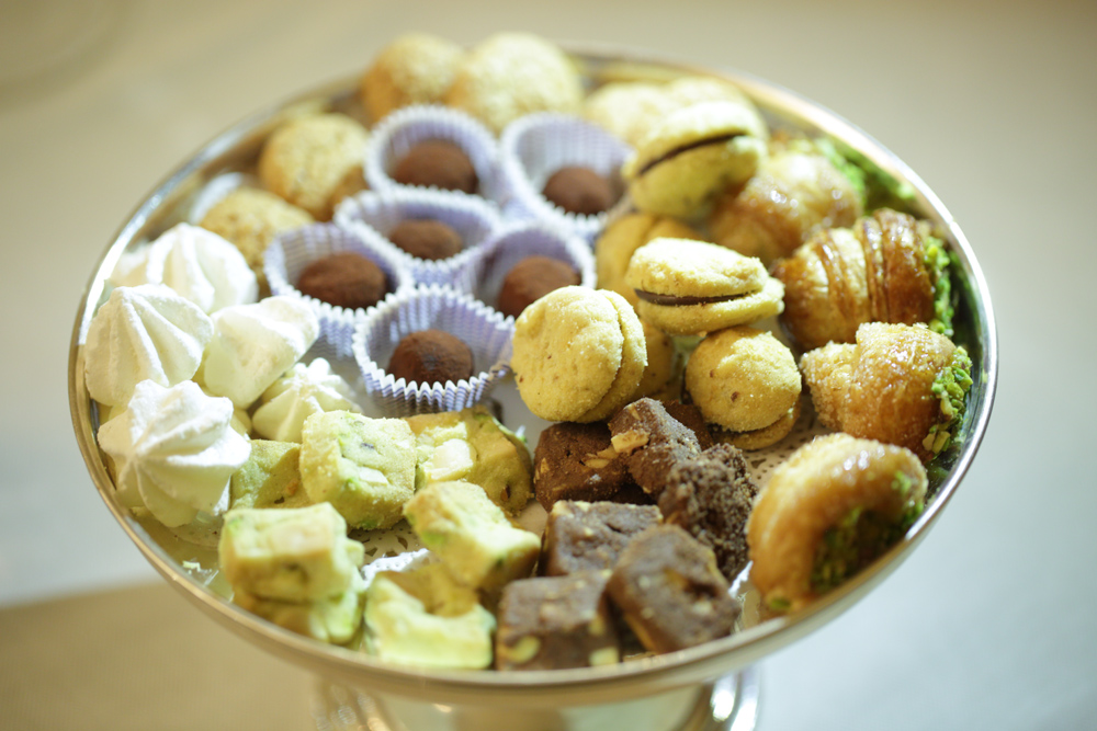 cookie plate served with espresso