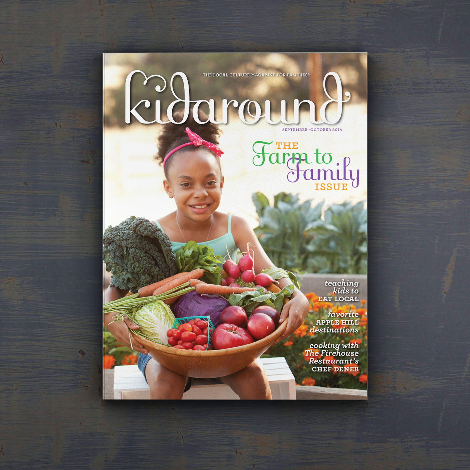 Editorial Design for Kidaround Magazine Farm Cover