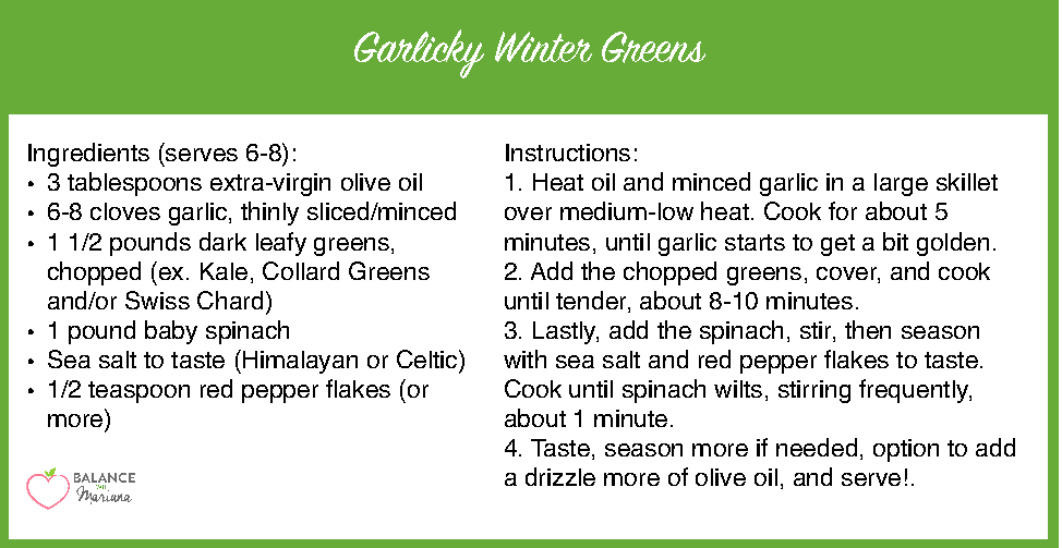 Garlicky Winter Greens