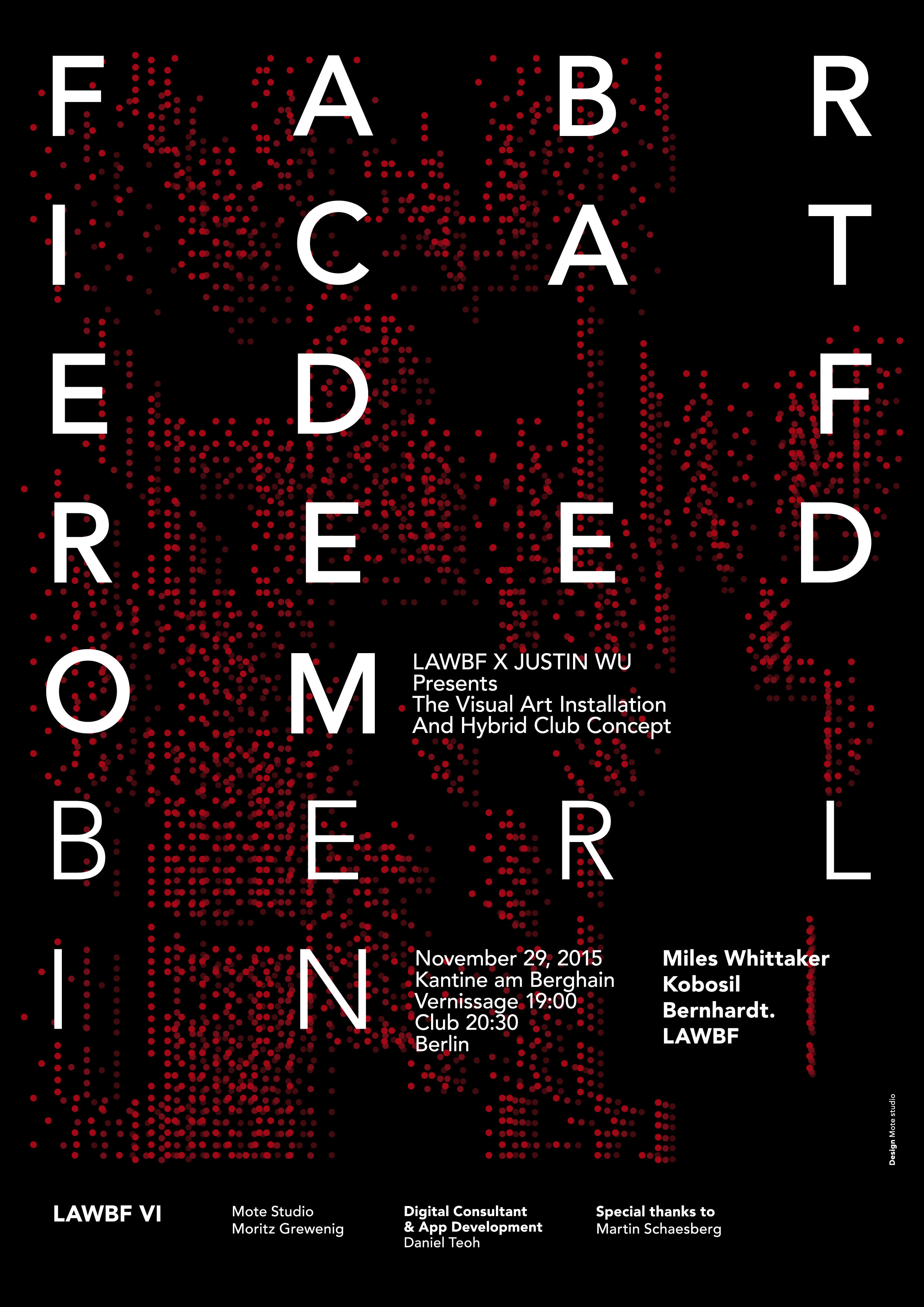 For more information regarding the New York installation or Berlin video installation, please contact Justin Wu 